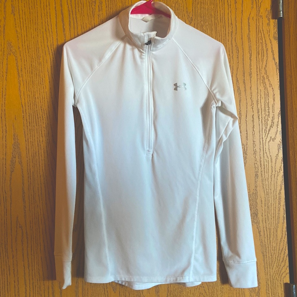 Women’s X-Small white Under Armour half zip jacket